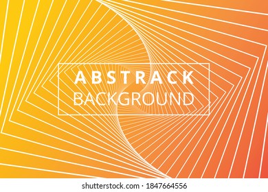 Ilustración gráfica de rayas 3D gradiente fondo abstracto de onda naranja-amarilla. Se ajusta al fondo y al fondo de la pared.