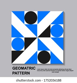 Illustration of graphic abstract bauhaus geometric pattern background vector