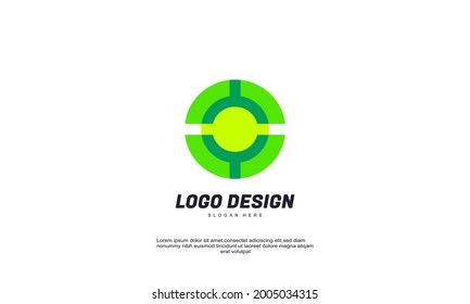 Illustration of graphic abstract creative company design logo element with business card template best for brand identity and logotypes