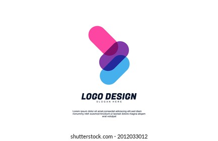 Illustration of graphic abstract creative company business brand idea logo lightning transparan design template