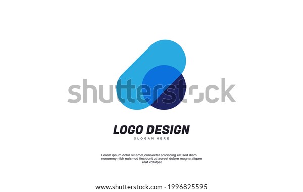 Illustration of graphic
abstract creative curved shapes logistic company Technology logo
flat design