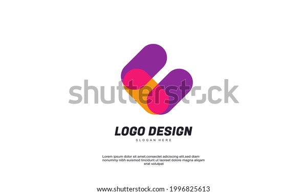Illustration of graphic\
abstract creative curved shapes logistic company Technology logo\
flat design