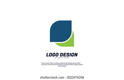 Illustration of graphic abstract creative elips idea modern logo for business corporate with colorful design template