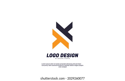 Illustration of graphic abstract creative example idea brand logo for corporate finance company and building colorful design template