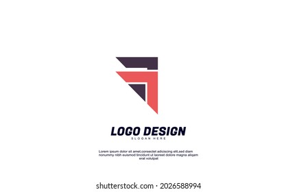 Illustration of graphic abstract creative ide logo for economy finance business productivity logo design template