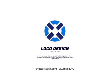 Illustration of graphic abstract creative ide logo brand for economy finance business productivity logo design template