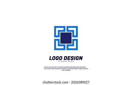 Illustration of graphic abstract creative ide logo for economy finance business productivity logo design template