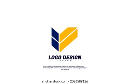 Illustration of graphic abstract creative ide logo for economy finance business productivity logo design template