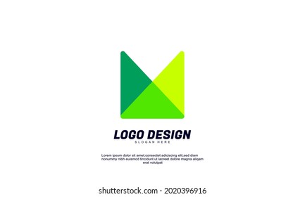 Illustration of graphic abstract creative idea triangle for brand identity company corporate or business transparent color design template