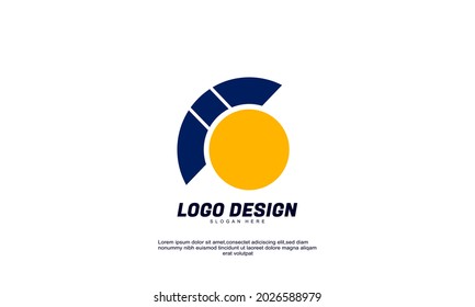 Illustration of graphic abstract creative idea branding for economy finance company logo design