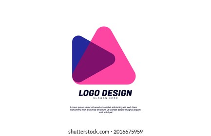 Illustration of graphic abstract creative inspiration concept for company and business multicolor logo design template