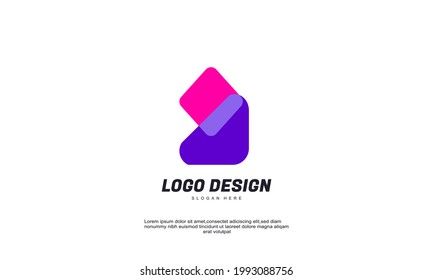 Illustration of graphic abstract creative network logo design for company business and corporate based shape design vector colorful