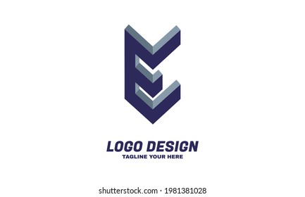 Illustration of graphic abstract initial logo e for Business and Branding Logos