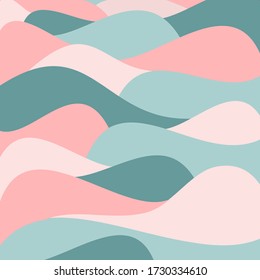 Illustration graphic of abstract object layers form waves