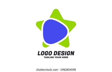 Illustration of graphic abstract star logo Factory Technology logo and triangle logo