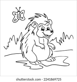 Illustration graphic of animals for coloring page design for kids stock vector.
Also suitable design for kids learning activities, learning cards etc