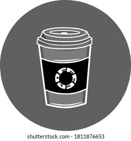 Illustration graphic of coffee cup.Perfect for cafe bussines.