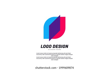 Illustration of graphic creative company finance elegant logo illustration vector graphic with colorful