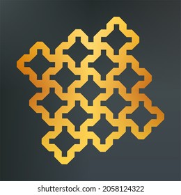 Ilustración del diseño gráfico, ornamento textil de patrón abstracto.
