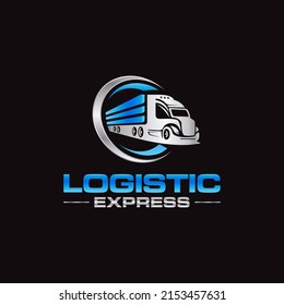 Illustration graphic design of express logistic transportation concept logo design template  