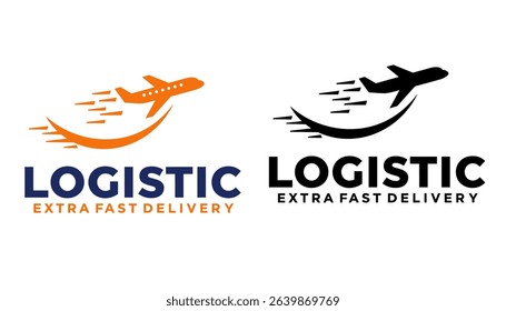 Illustration graphic design of express logistic transportation concept logo design template