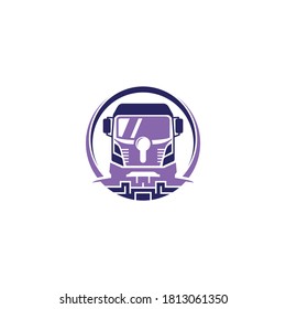 illustration graphic design vector mister truck key logo template 