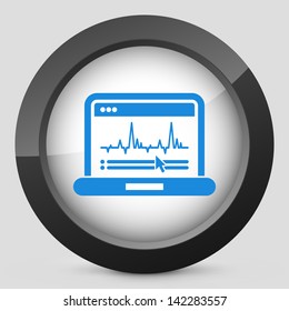 Illustration of graphic diagram computer icon