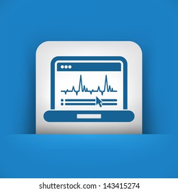Illustration of graphic diagram computer icon