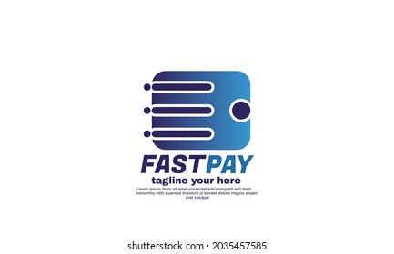 Illustration of graphic Digital Fast Payment Wallet design Logo Sign Symbol Icon vector