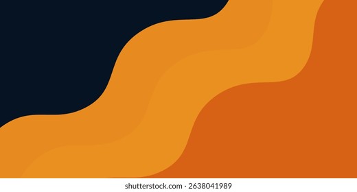 Illustration of graphic Dynamic textured background design in 3D style with orange color. vector 