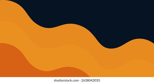 Illustration of graphic Dynamic textured background design in 3D style with orange color. vector Eps10