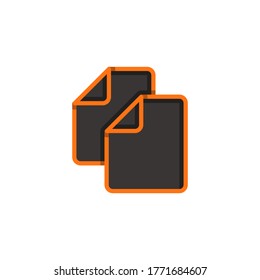 Illustration of graphic folder icon in trendy flat color style isolated on background for your web site design app logo