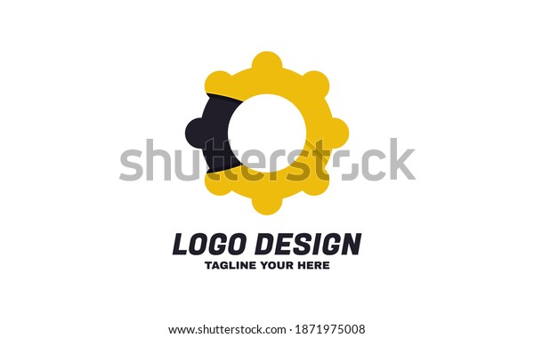 Illustration of graphic gear design logo\
template vector icon\
illustration