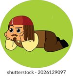 Illustration Graphic of Jack Sparrow 
Fit For  Good for  Perfect for children and others