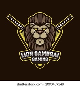 Illustration graphic of Lion Samurai, good for logo design
