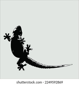 Illustration graphic a lizard gecko in a blank template.
Suitable design for postcard, wishes card, quotes card, logo, tattoo etc