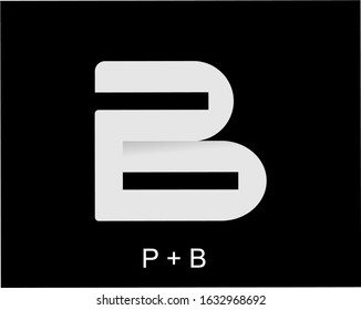 Illustration graphic of logo design, latter pb logo, great for logo company/brand