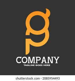 Illustration of a graphic logo with letters PB or PY etc. Good for a company or brand logo,