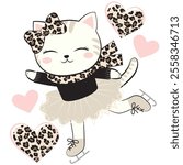 illustration, graphic, print, cute kitty, editorial, fashion