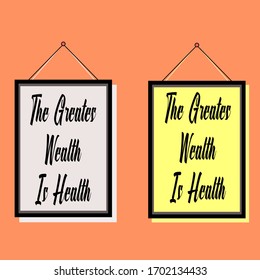 Illustration graphic of quote innovation The First Wealth Is Health 