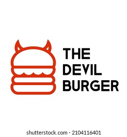 Illustration graphic of Red Devil Burger logo Vector perfect for Cafe, Fast Food Restaurant or Product Branding Symbol