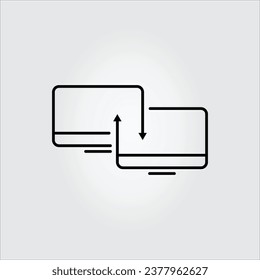 illustration graphic of screensharing, suitable used for application, meeting online, screensharing icon