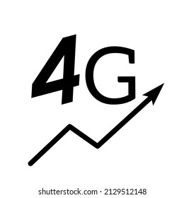 Ilustración gráfica. Icono de vector simple 4G