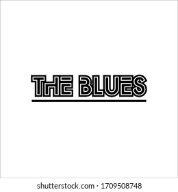 ilustración texto gráfico " azul " en fondo blanco