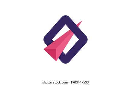 Illustration of graphic unique modern triangle business company logo or icon using combined and structured design