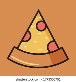 Illustration graphic vector about pizza. Suitable for junk food theme design.