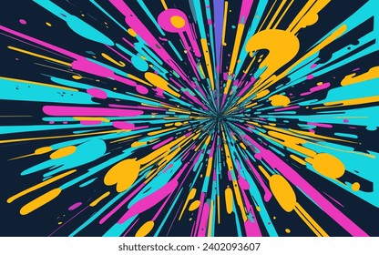 illustration graphic vector of Abstract background with colorful paint splashes