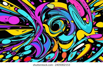 ilustración vector gráfico de fondo abstracto con muchos círculos aleatorios de color