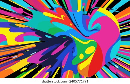 Vektorgrafik der abstrakten Hintergrundbilder von bunten Regenbogenschmelzen