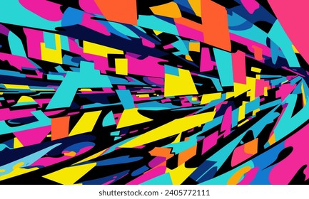 illustration graphic vector of Abstract background, colorful space without time